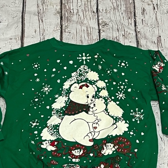 Vintage Christmas Bear Holiday Xmas Ugly Sweater Party 1980s Sweatshirt - Picture 3 of 8